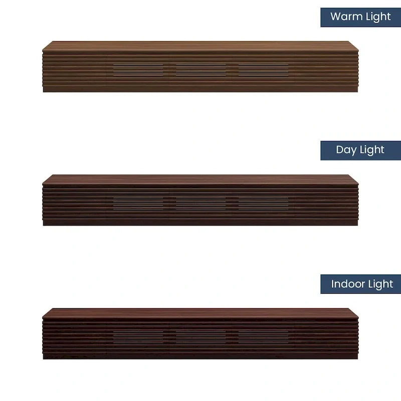Meuble TV minimaliste avec tiroirs, console multimédia en bois massif avec placards, porte basculante, placage noyer, entièrement assemblée