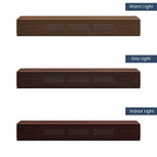 Meuble TV minimaliste avec tiroirs, console multimédia en bois massif avec placards, porte basculante, placage noyer, entièrement assemblée