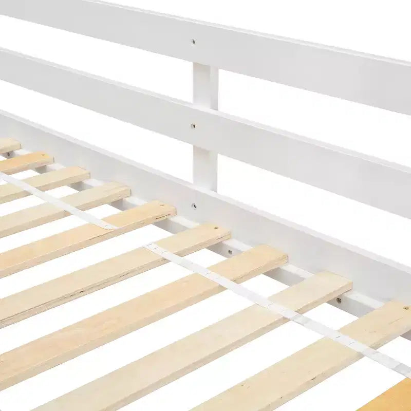 Letto a soppalco matrimoniale singolo a forma di casetta, letto rialzato in legno tipo casetta con scaletta e sponde di sicurezza per bambini
