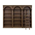 Bibliothèque murale haute traditionnelle de 94 po, marron, collection Stratton - Martin Furniture