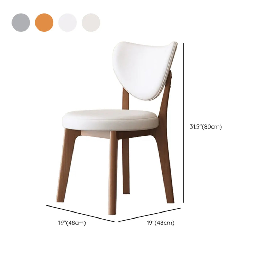 Sedia da pranzo moderna senza braccioli, con schienale alto e rivestimento in similpelle
