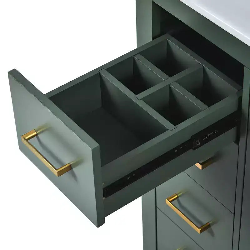 Meuble-lavabo de salle de bains simple de 30 pouces avec meuble et 3 tiroirs ??Noir / Bleu / Vert / Indigo / Blanc