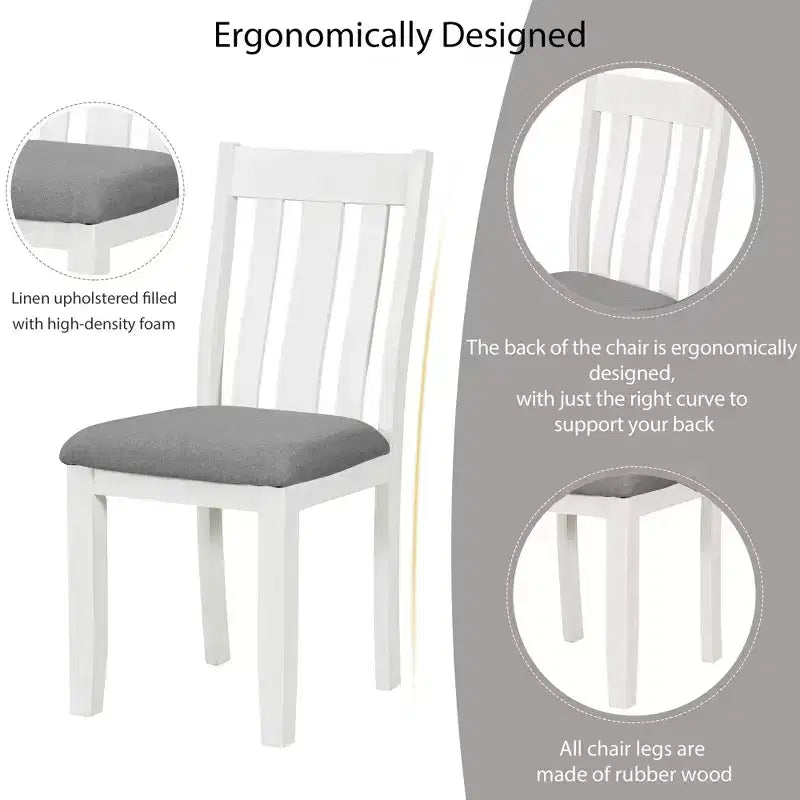 Ensemble de table à manger extensible de style champêtre pour 6 personnes, table rectangulaire et 6 chaises rembourrées