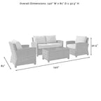 Bradenton 4-delige loungeset van wicker voor buiten - Crosley