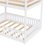 Letto a castello in legno matrimoniale sopra matrimoniale con scala e sponde di sicurezza, letto a castello matrimoniale basso con rete a doghe