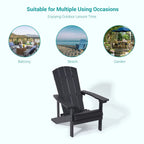Ensemble de 4 fauteuils Adirondack d’extérieur Bonosuki en bois résistant aux intempéries
