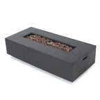 Giovanna Outdoor-Aluminium-Sitzgruppe für 7 Personen mit Feuerstelle von Christopher Knight Home
