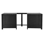 Ensemble de canapé d’angle d’extérieur en rotin, cadre quadrilatéral pour spa