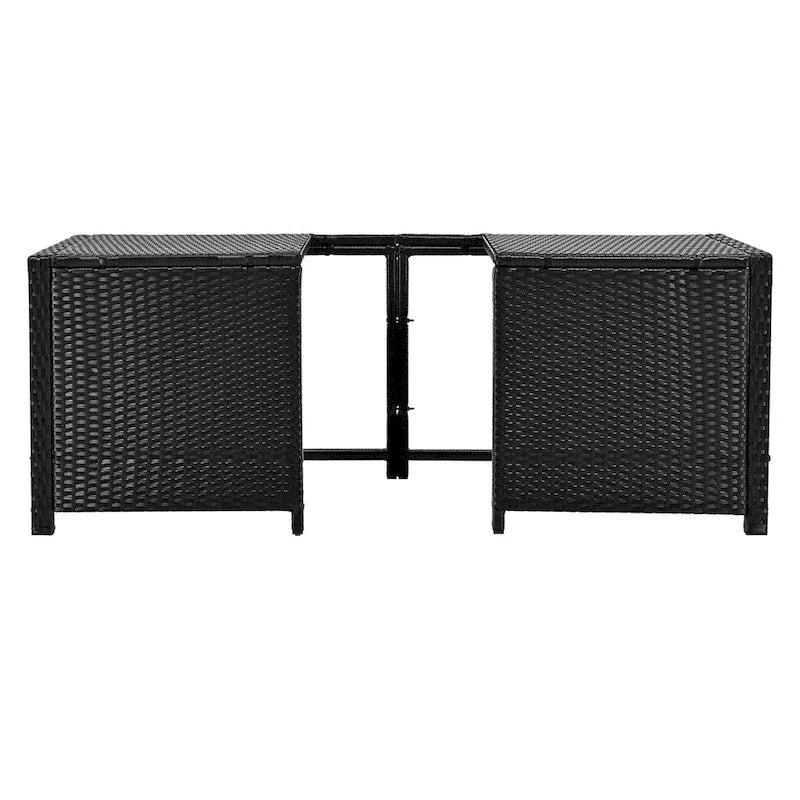 Ensemble de canapé d’angle d’extérieur en rotin, cadre quadrilatéral pour spa