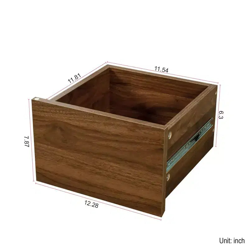 Buffet moderne GDFStudio Hikaru avec portes coulissantes en verre et tiroirs