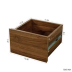 Buffet moderne GDFStudio Hikaru avec portes coulissantes en verre et tiroirs