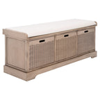 Panca contenitore SAFAVIEH Fiorello con 3 cassetti e cuscino - 47.3 W x 15 L x 19 H - 47Wx15Dx19H