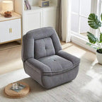 Drehbarer Cord-Sessel mit Gleitfunktion und Liegefunktion, Fußstütze für das Wohnzimmer