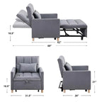 Poltrona letto trasformabile Aukfa, poltrona singola con cuscino