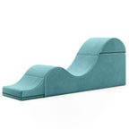 Méridienne convertible Avana Kami / yoga et massage – pouf 2-en-1 avec chaise longue de yoga pliable escamotable, microvelours – N/A