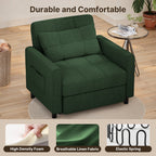 3-in-1-Schlafsofa mit verstellbarer Rückenlehne, ausziehbarer Sessel, umwandelbares Klappbett fürs Wohnzimmer