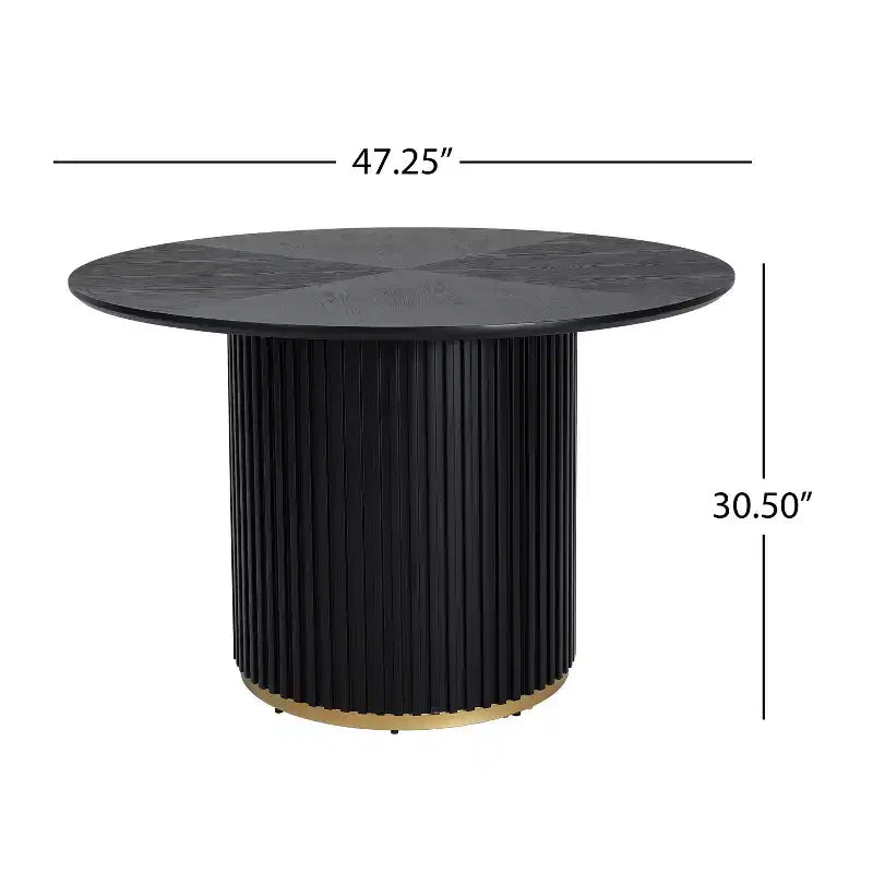 Set da pranzo rotondo moderno Christopher Knight Home Shankar da 5 pezzi con sedie imbottite in legno della gomma