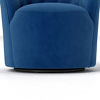 Lot de 2 fauteuils tonneau modernes SEYNAR en velours rembourré, pivotants à 360 degrés, avec dossier capitonné à boutons