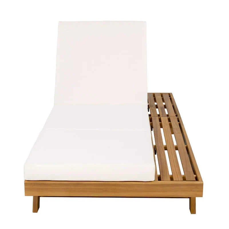 Set di 2 chaise longue da esterno in acacia Christopher Knight Home Michael