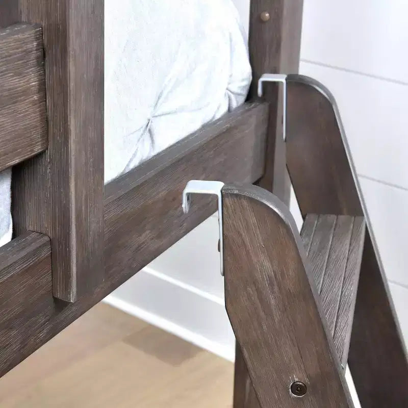 Lit superposé bas Max & Lily, 2 couchages simples, avec rideaux