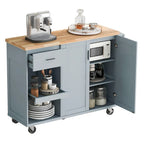 Isola da cucina con piano di lavoro pieghevole, carrello portaoggetti da cucina con ripiano estraibile, portasciugamani e cassetto, ruote girevoli