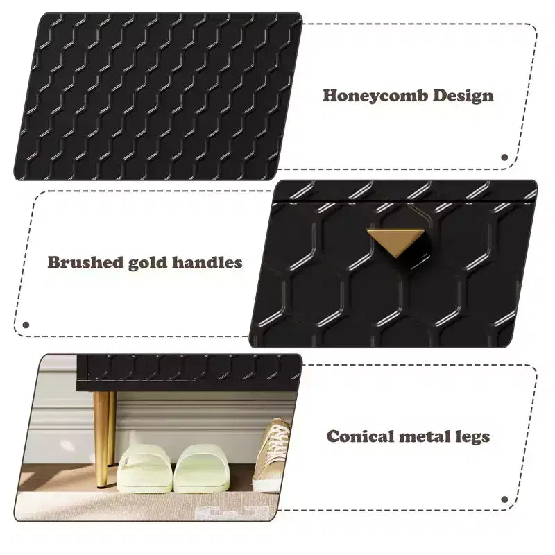 Meuble de rangement à chaussures CLIHOME pour entrée, 24 paires, avec tiroirs basculants, étagère et placard