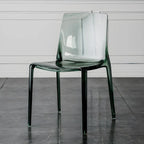 Amber Acrylic Armless Low Back Dining Chair
