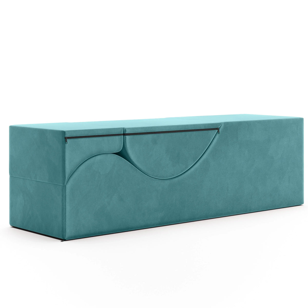 Méridienne convertible Avana Kami / yoga et massage – pouf 2-en-1 avec chaise longue de yoga pliable escamotable, microvelours – N/A