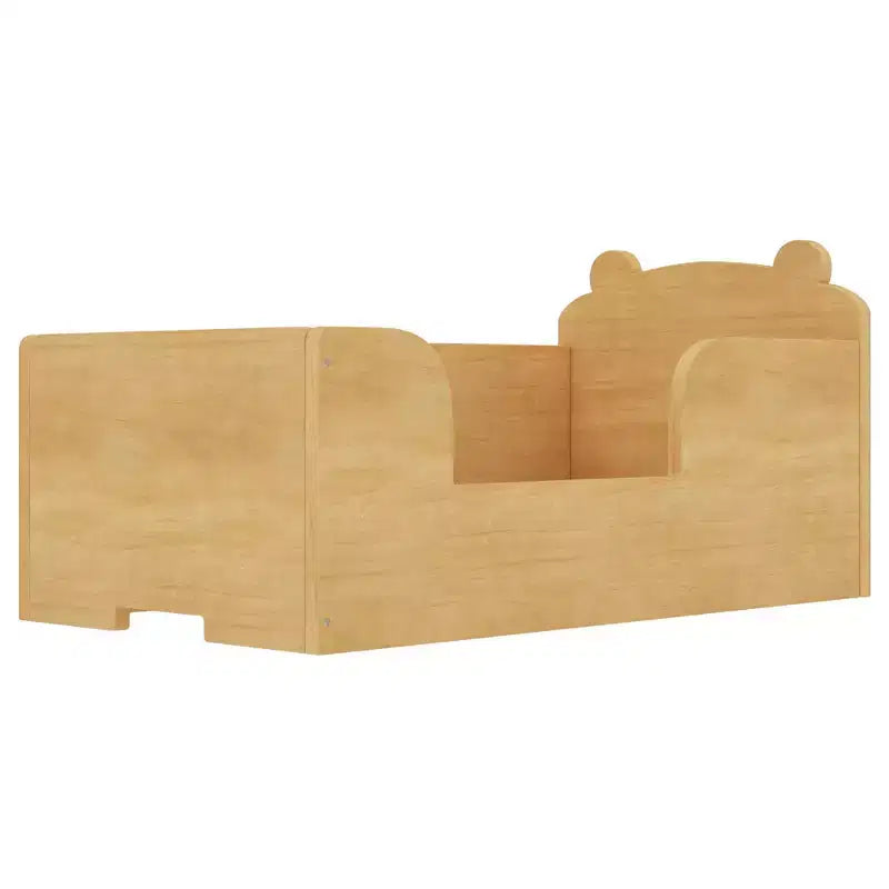 Letto da pavimento a forma di orso Okak per bambini dai 3 ai 6 anni, struttura per letto da bimbo con sponda di sicurezza, grazioso letto per bambini a forma di animale