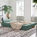 Lit de repos/lit d’appoint escamotable grand format – microvelours