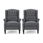 Walter Tufted Fabric Recliners (Set of 2) by Christopher Knight Home