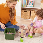 Mobiletto mobile con vassoi e 15 contenitori frontali a vaschetta, 3x4, arredo per bambini
