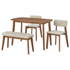 Set da pranzo Nettie in legno massello da 4 pezzi Simple Living