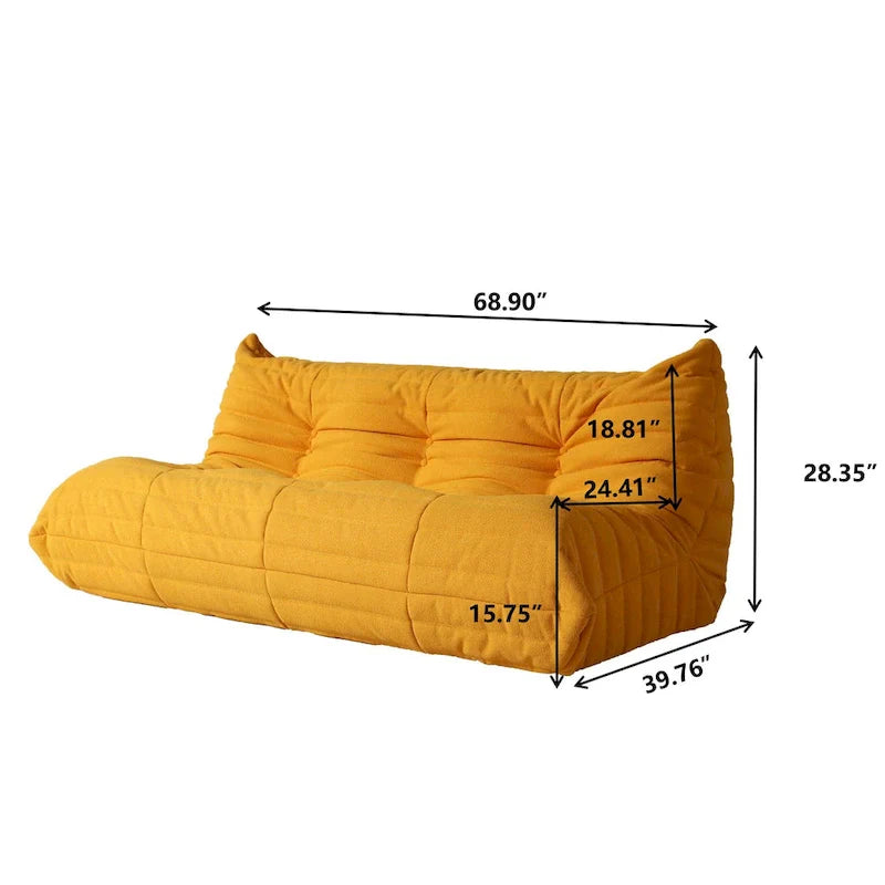 Canapé de sol moelleux, fauteuil poire relax pour salon