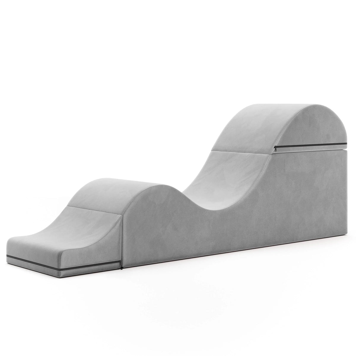 Méridienne convertible Avana Kami / yoga et massage – pouf 2-en-1 avec chaise longue de yoga pliable escamotable, microvelours – N/A