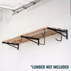StoreYourBoard staffe per mensole da parete fai da te da 2' x 8' | Mensola da parete per garage ultraresistente