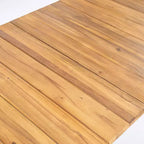 Christopher Knight Home Irene Ensemble repas d’extérieur rustique de 9 pièces en bois d’acacia, avec chaises à dossier incurvé et coussins