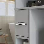 Mobile contenitore HOMCOM sopra il WC, organizer moderno per bagno sopra il WC con 2 ante, porta carta igienica e struttura indipendente salvaspazio