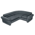 Canapé d’angle gonflable Intex en L avec porte-gobelets, gris (2 pièces) - 26
