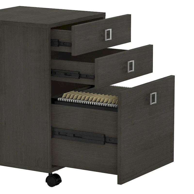 Bureau d’angle Echo en L avec surmeuble et tiroirs