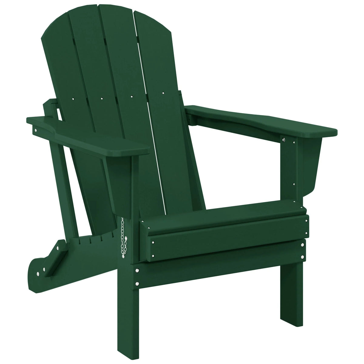 Polytrends Laguna Fade Resistant All Weather Outdoor Patio Folding Adirondack Chair