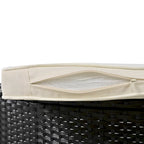 Ensemble de canapé d’angle d’extérieur en rotin, cadre quadrilatéral pour spa