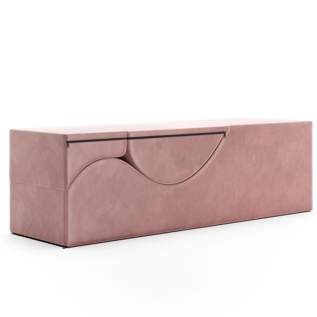 Méridienne convertible Avana Kami / yoga et massage – pouf 2-en-1 avec chaise longue de yoga pliable escamotable, microvelours – N/A