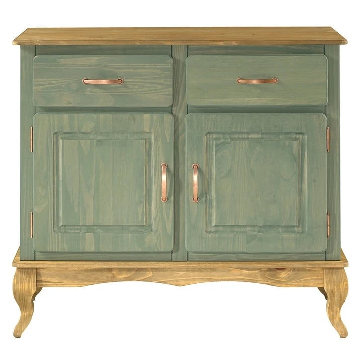 Grünes Buffet-Sideboard aus Holz