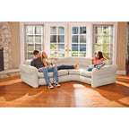 Canapé d’angle gonflable Intex en L avec porte-gobelets, gris (2 pièces) - 26