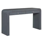 Table console rustique Whisen, table d’entrée et table d’appoint avec façade de tiroir cannelée