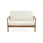 Ensemble de salon extérieur Willowbrook en bois d’acacia pour 4 personnes, par Christopher Knight Home