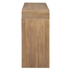Table console rustique Whisen, table d’entrée et table d’appoint avec façade de tiroir cannelée
