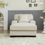 Canapé-lit moderne surdimensionné avec méridienne, style mi-siècle, avec coussin