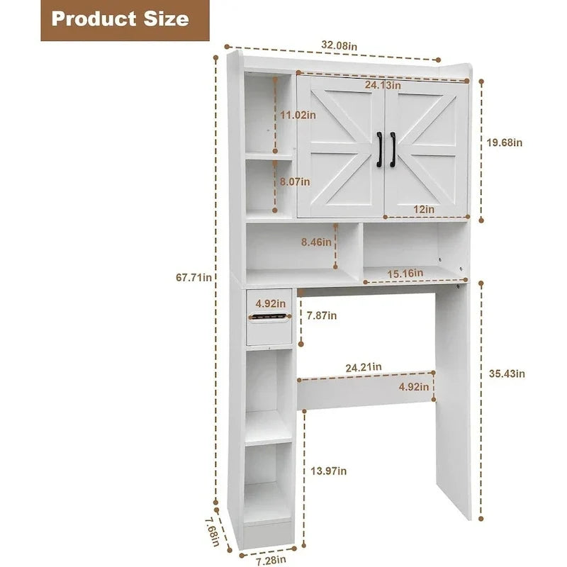 Over Toilet Storage Cabinet, Waterproof Bathroom Storage Shelves